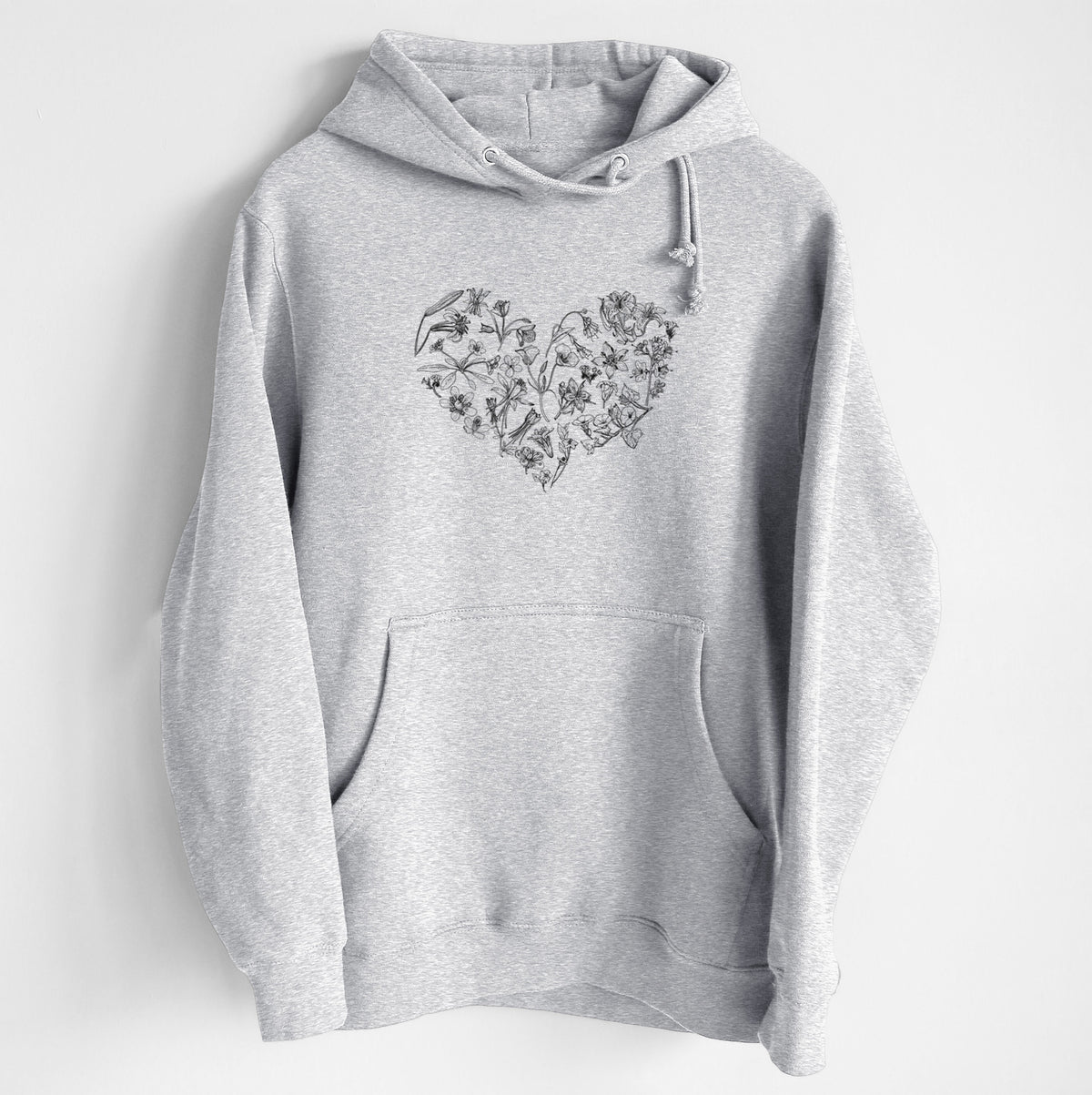 Heart Full of California Mountain Wildflowers - Heavyweight Fleece Hoodie