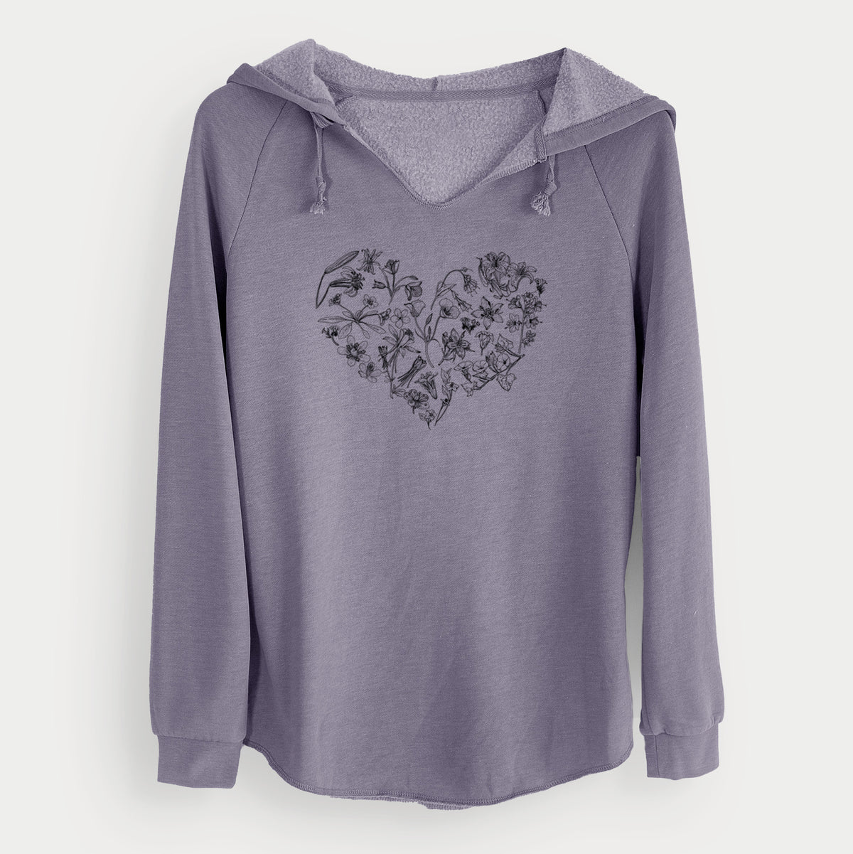 Heart Full of California Mountain Wildflowers - Cali Wave Hooded Sweatshirt