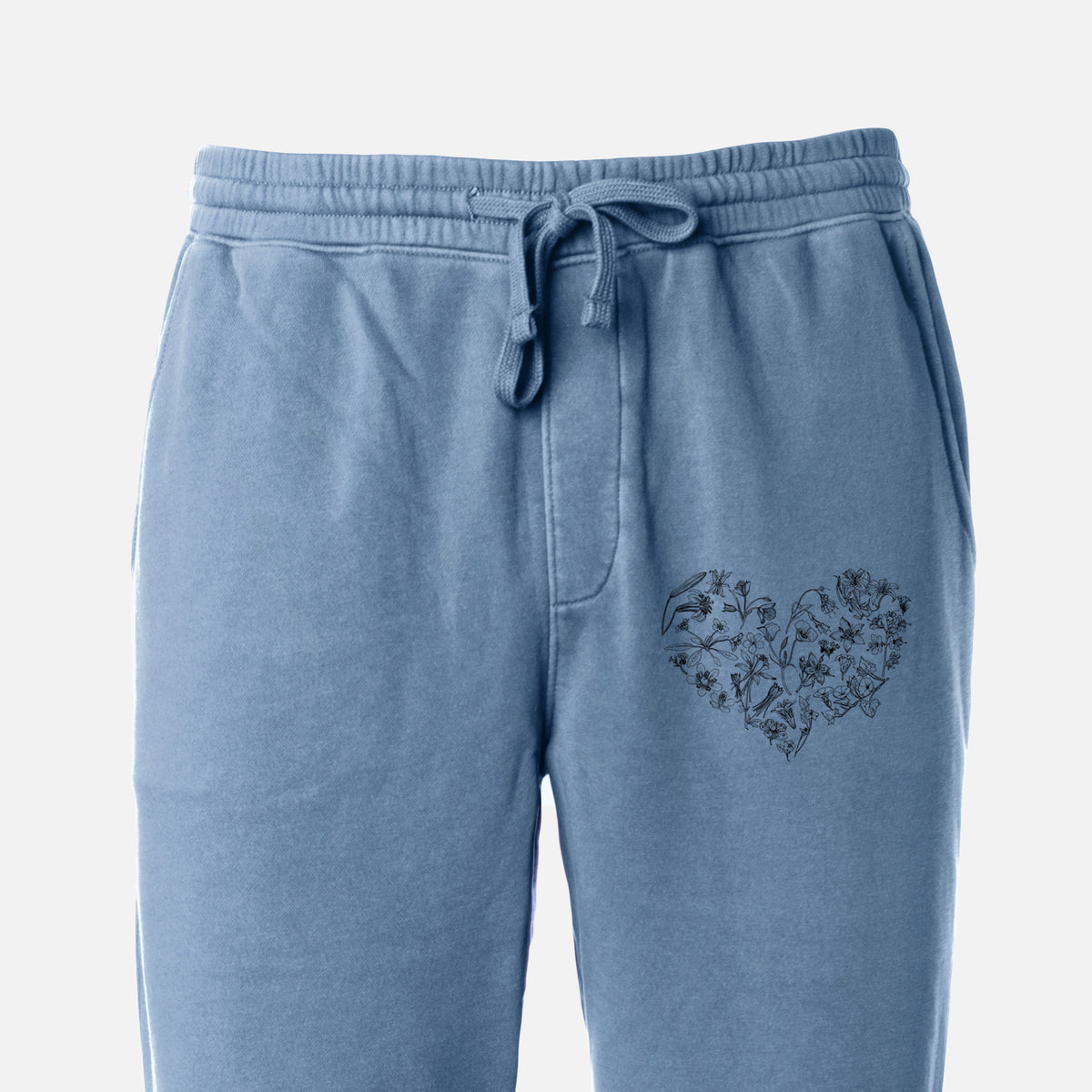 Heart Full of California Mountain Wildflowers - Unisex Pigment Dyed Sweatpants