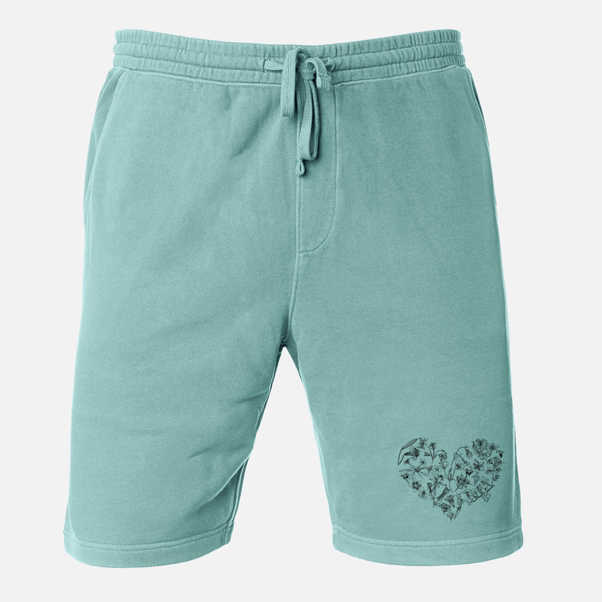 Heart Full of California Mountain Wildflowers - Unisex Pigment Dyed Shorts