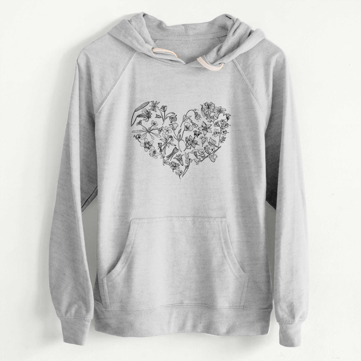 CLEARANCE - Heart Full of California Mountain Wildflowers  - Unisex Slim Fit Loopback Terry Hoodie