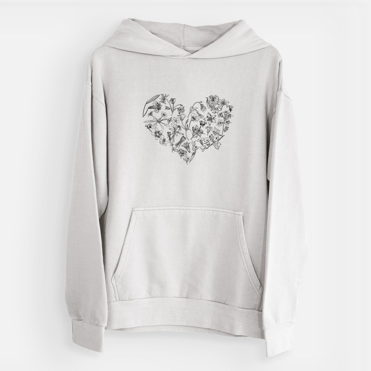 Heart Full of California Mountain Wildflowers  - Urban Heavyweight Hoodie