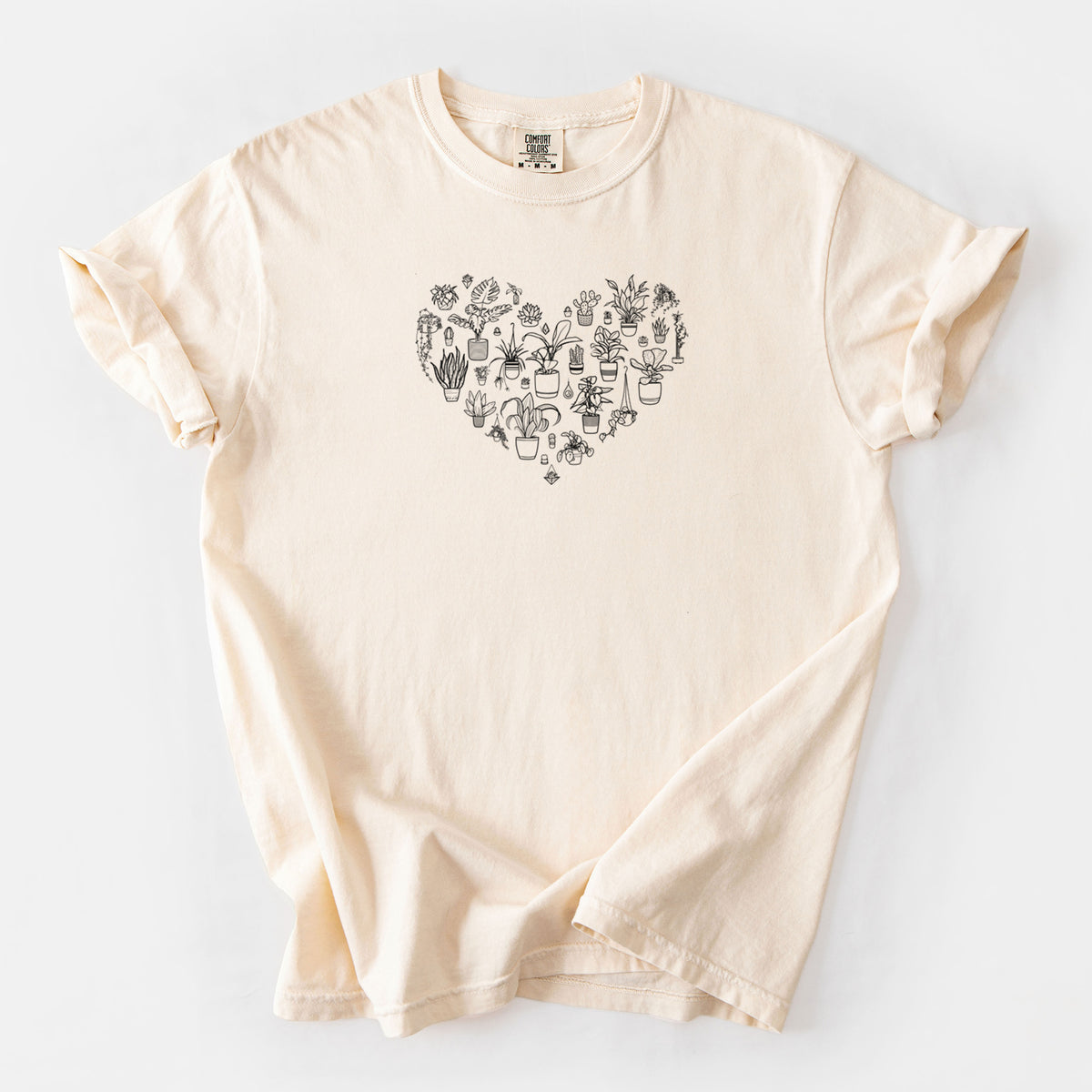 Heart Full of House Plants - Unisex Comfort Colors Garment-Dyed Heavyweight T-shirt