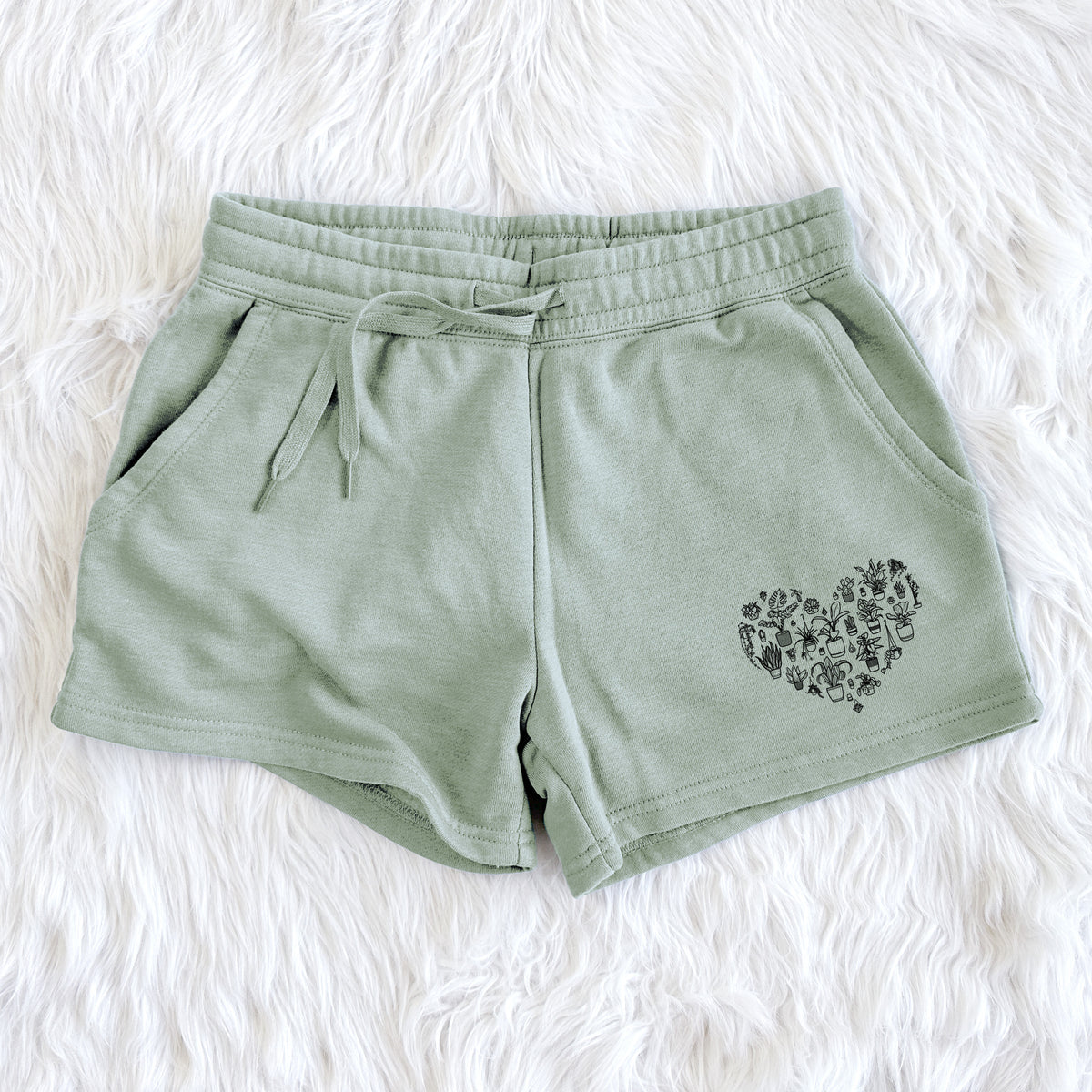 Heart Full of House Plants - Women&#39;s Cali Wave Shorts