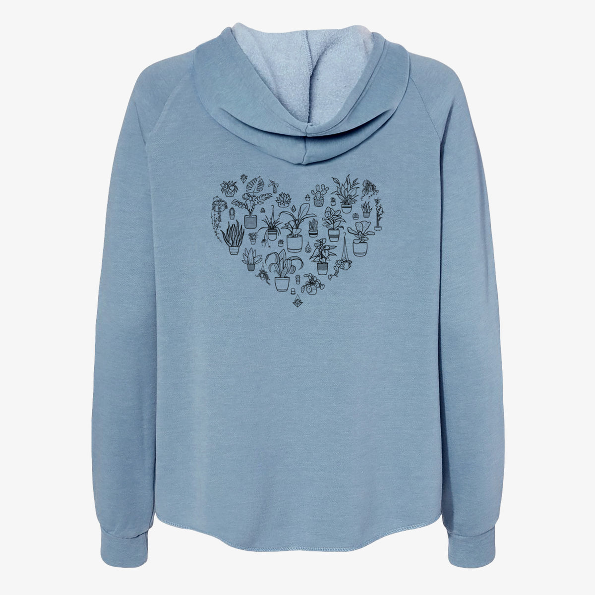 Heart Full of House Plants - Women's Cali Wave Zip-Up Sweatshirt