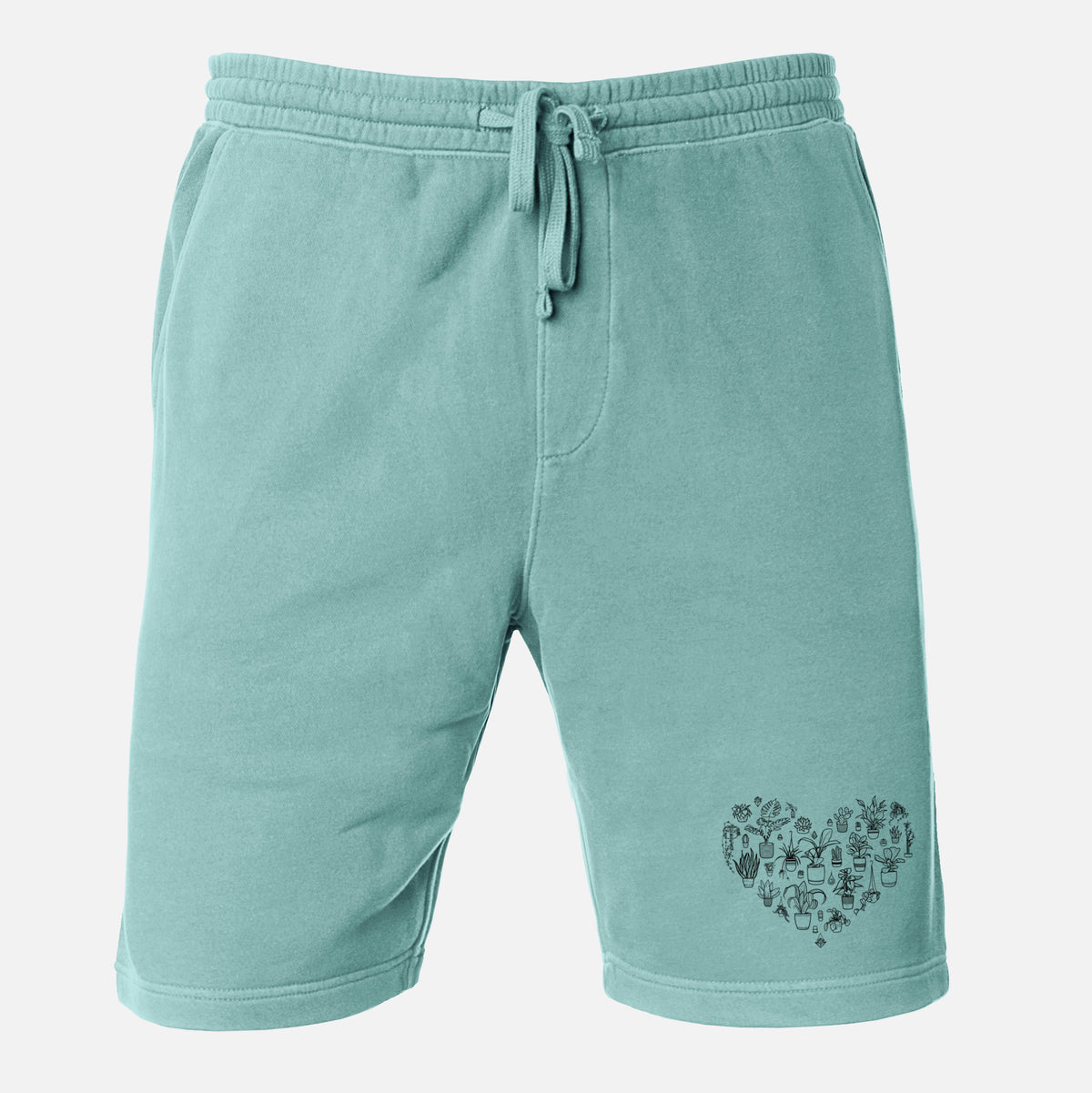 Heart Full of House Plants - Unisex Pigment Dyed Shorts
