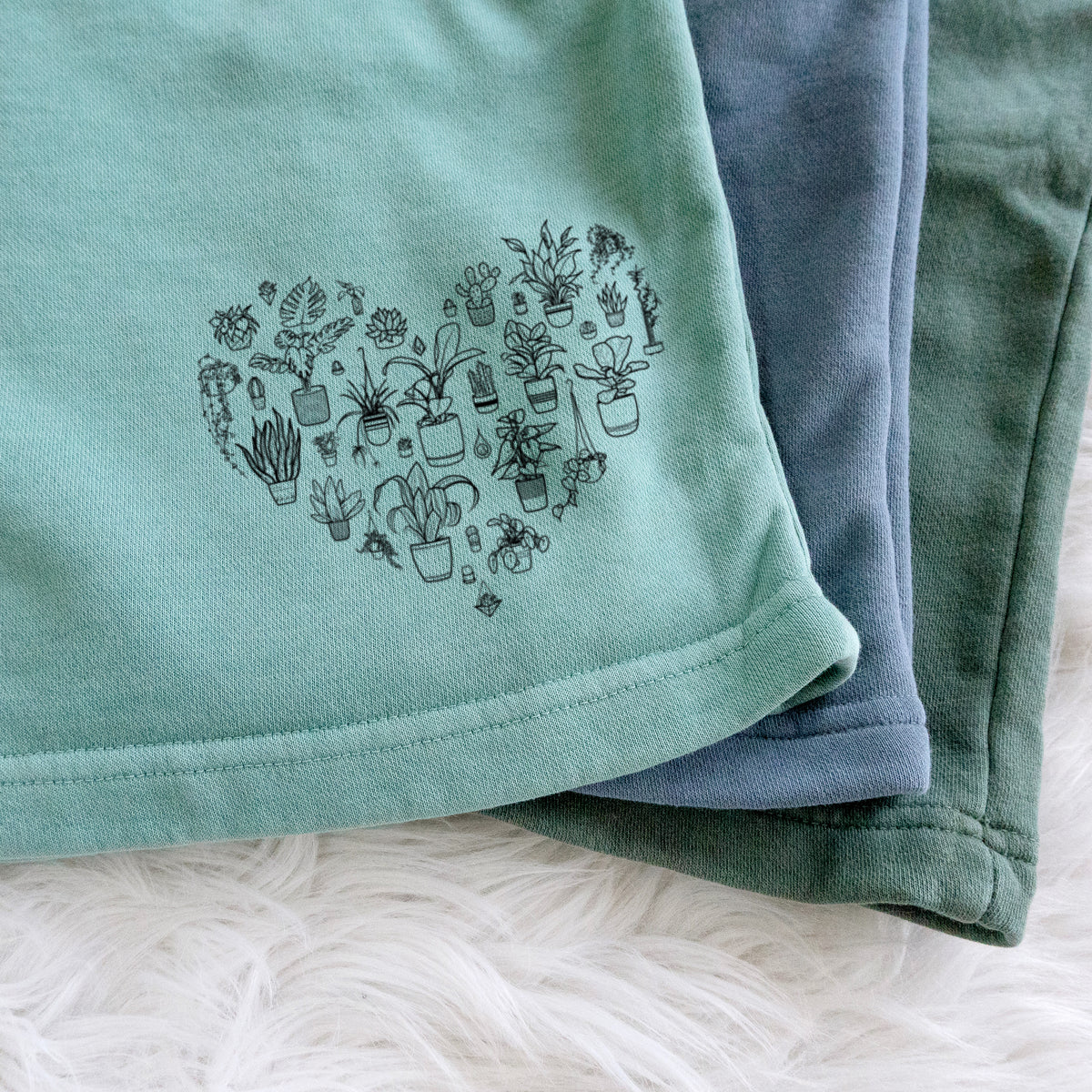 Heart Full of House Plants - Unisex Pigment Dyed Shorts