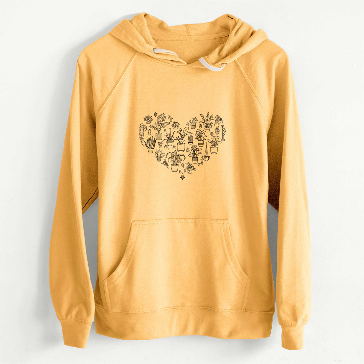 Heart Full of House Plants  - Unisex Slim Fit Loopback Terry Hoodie