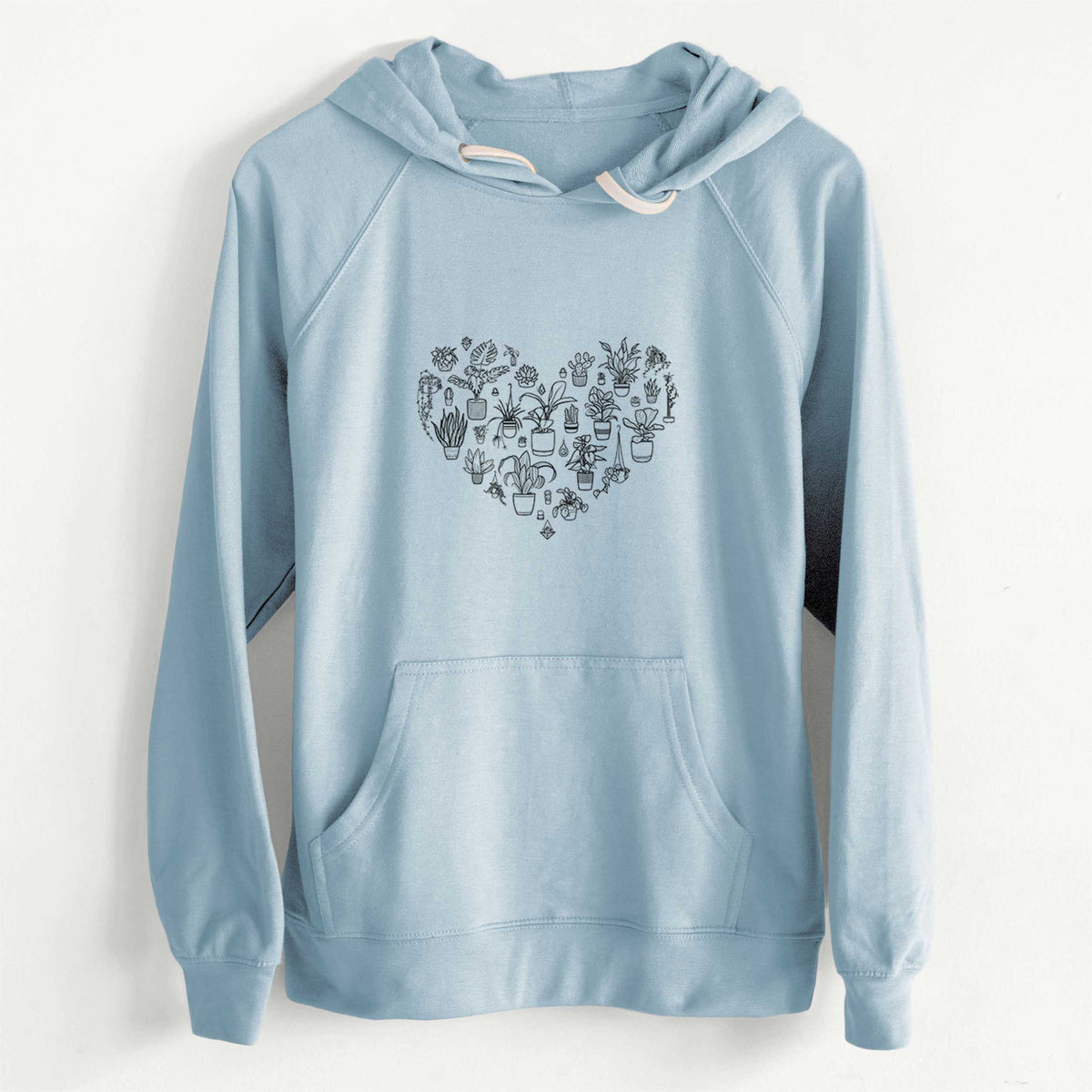 Heart Full of House Plants  - Unisex Slim Fit Loopback Terry Hoodie