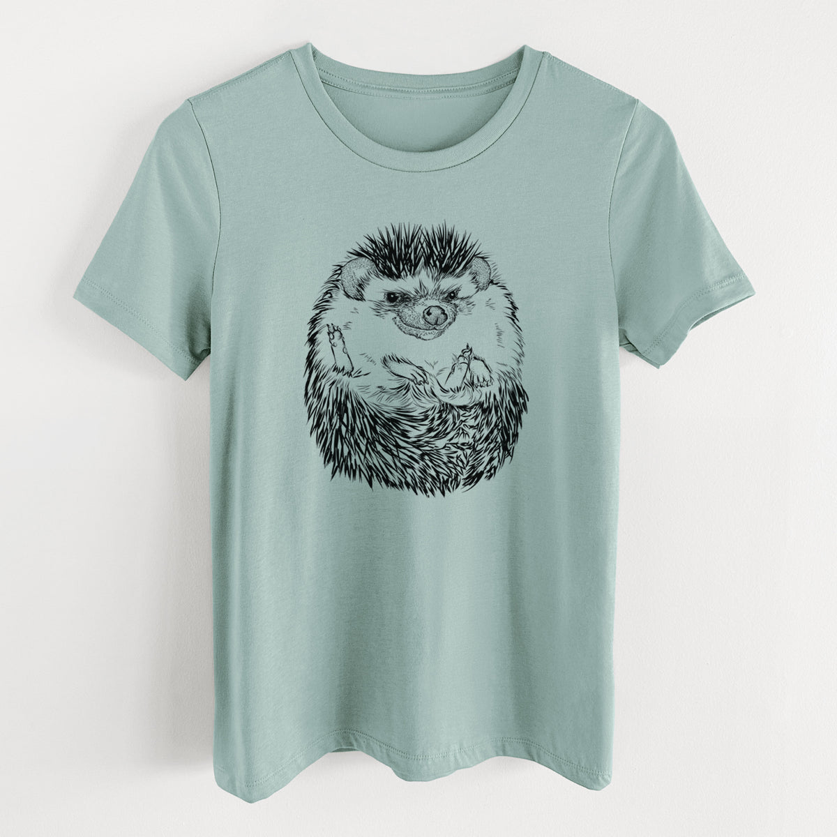 African Pygmy Hedgehog - Atelerix albiventris - Women&#39;s Lightweight Relaxed Fit 100% Cotton Crewneck