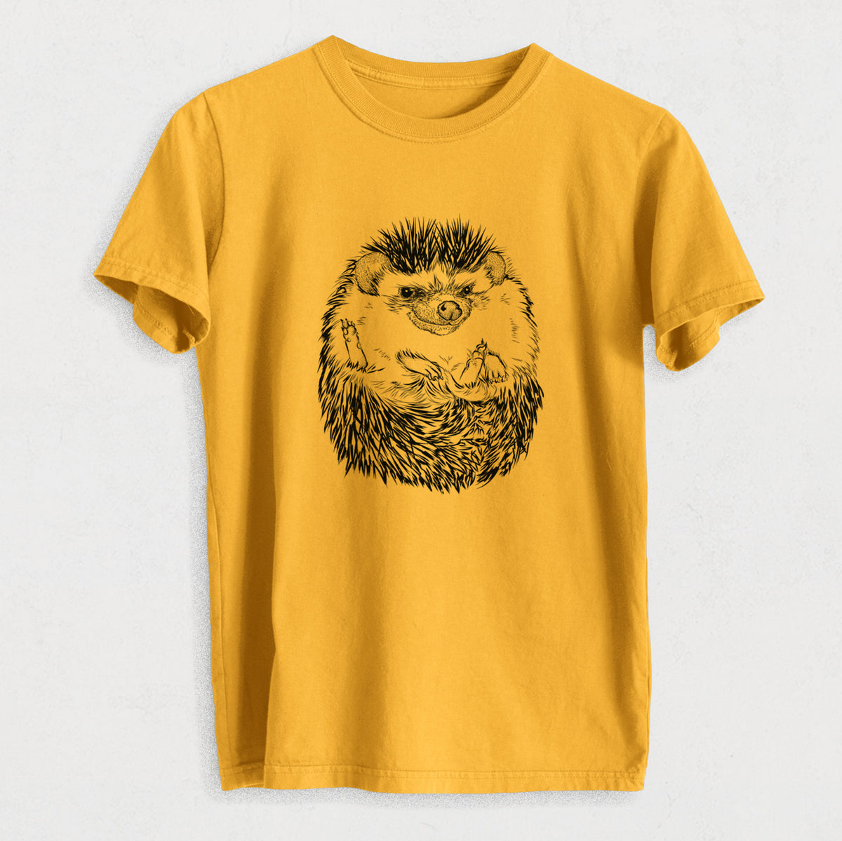 African Pygmy Hedgehog - Atelerix albiventris - Heavyweight Men&#39;s 100% Organic Cotton Tee