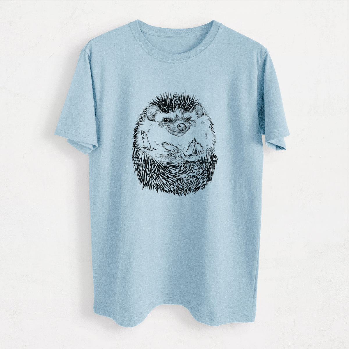 African Pygmy Hedgehog - Atelerix albiventris - Heavyweight Men&#39;s 100% Organic Cotton Tee