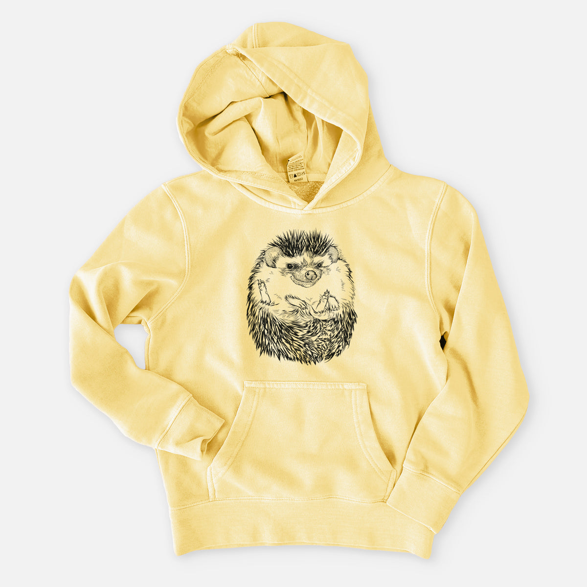 African Pygmy Hedgehog - Atelerix albiventris - Youth Pigment Dyed Hoodie