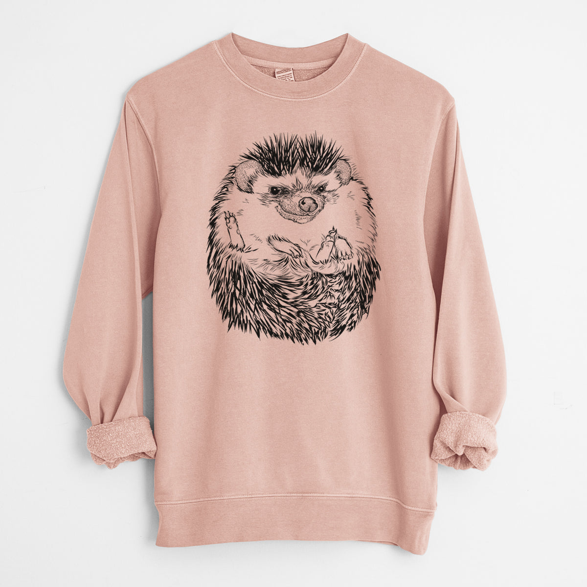 African Pygmy Hedgehog - Atelerix albiventris - Unisex Pigment Dyed Crew Sweatshirt