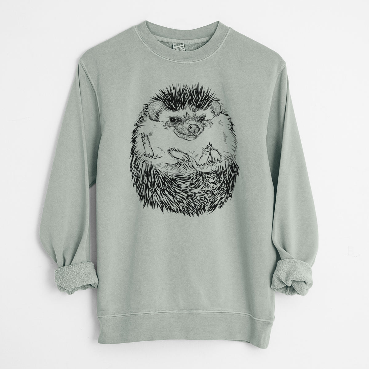 African Pygmy Hedgehog - Atelerix albiventris - Unisex Pigment Dyed Crew Sweatshirt