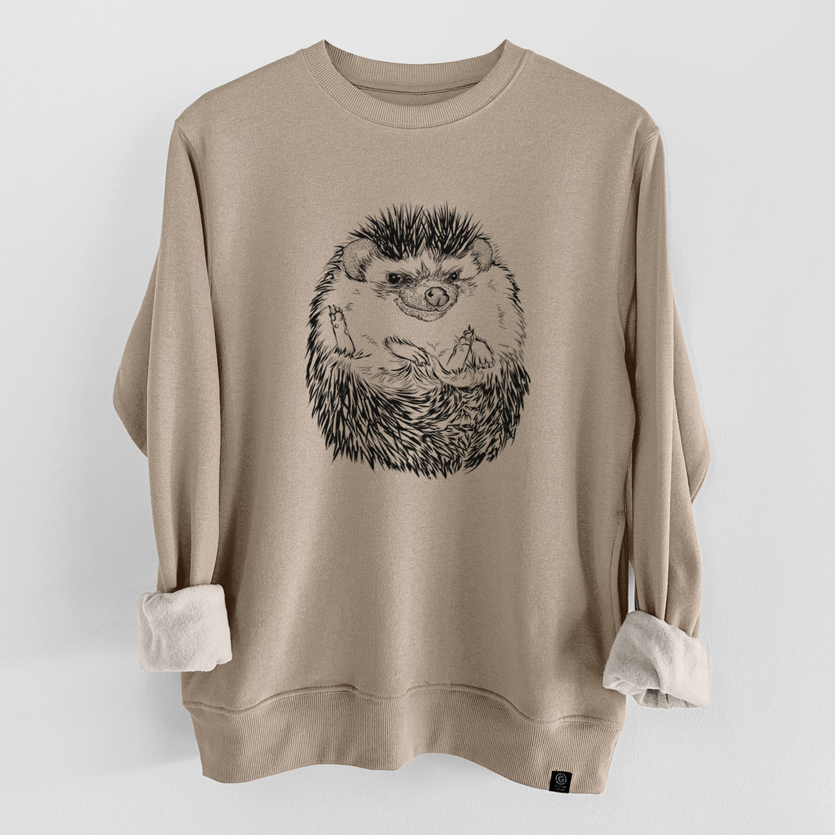 African Pygmy Hedgehog - Atelerix albiventris  - Unisex Reclaimed Crewneck Sweatshirt