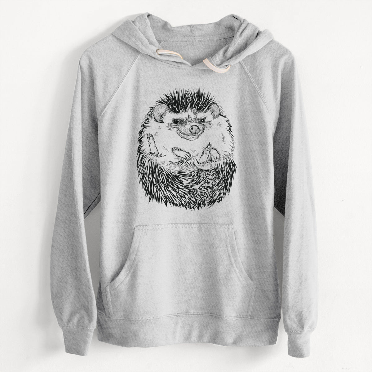 CLEARANCE - African Pygmy Hedgehog - Atelerix albiventris  - Unisex Slim Fit Loopback Terry Hoodie