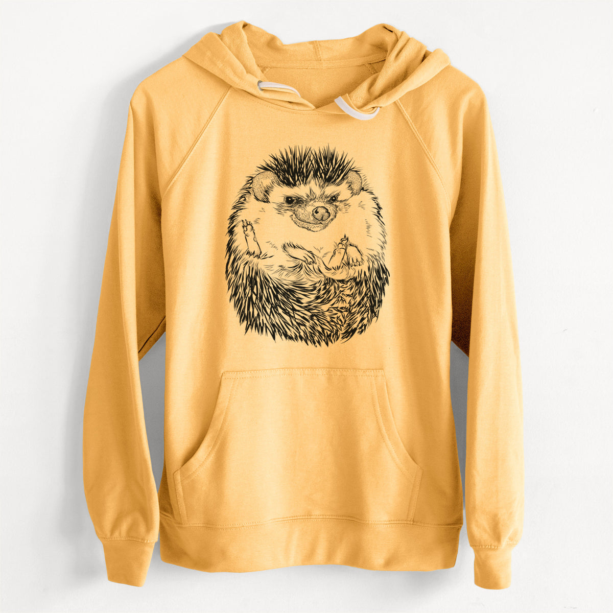 CLEARANCE - African Pygmy Hedgehog - Atelerix albiventris  - Unisex Slim Fit Loopback Terry Hoodie