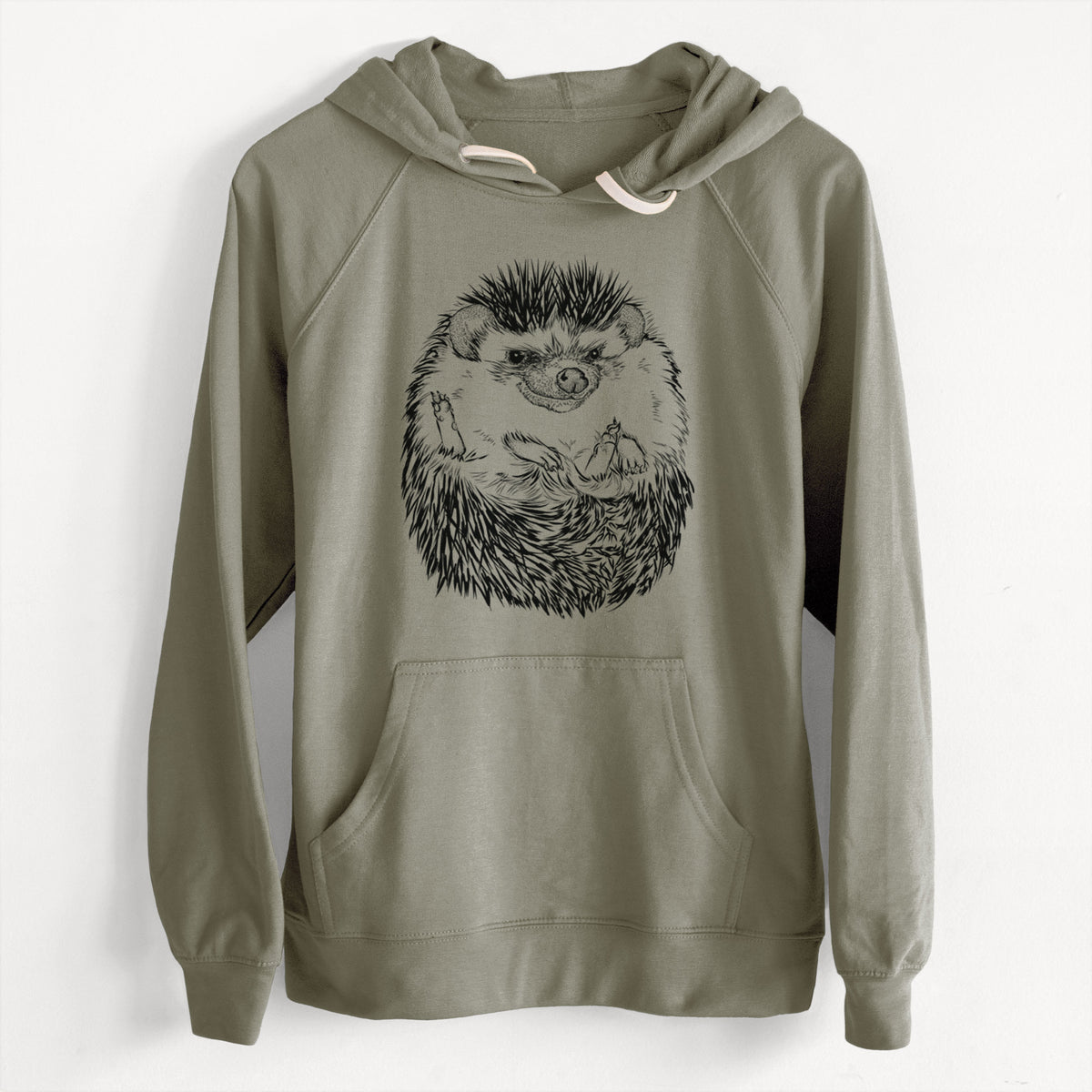 CLEARANCE - African Pygmy Hedgehog - Atelerix albiventris  - Unisex Slim Fit Loopback Terry Hoodie