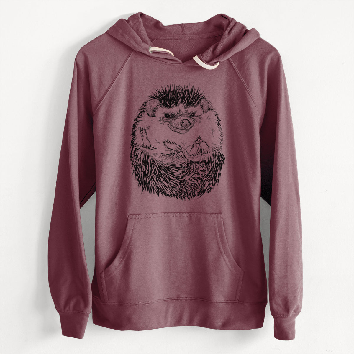 CLEARANCE - African Pygmy Hedgehog - Atelerix albiventris  - Unisex Slim Fit Loopback Terry Hoodie