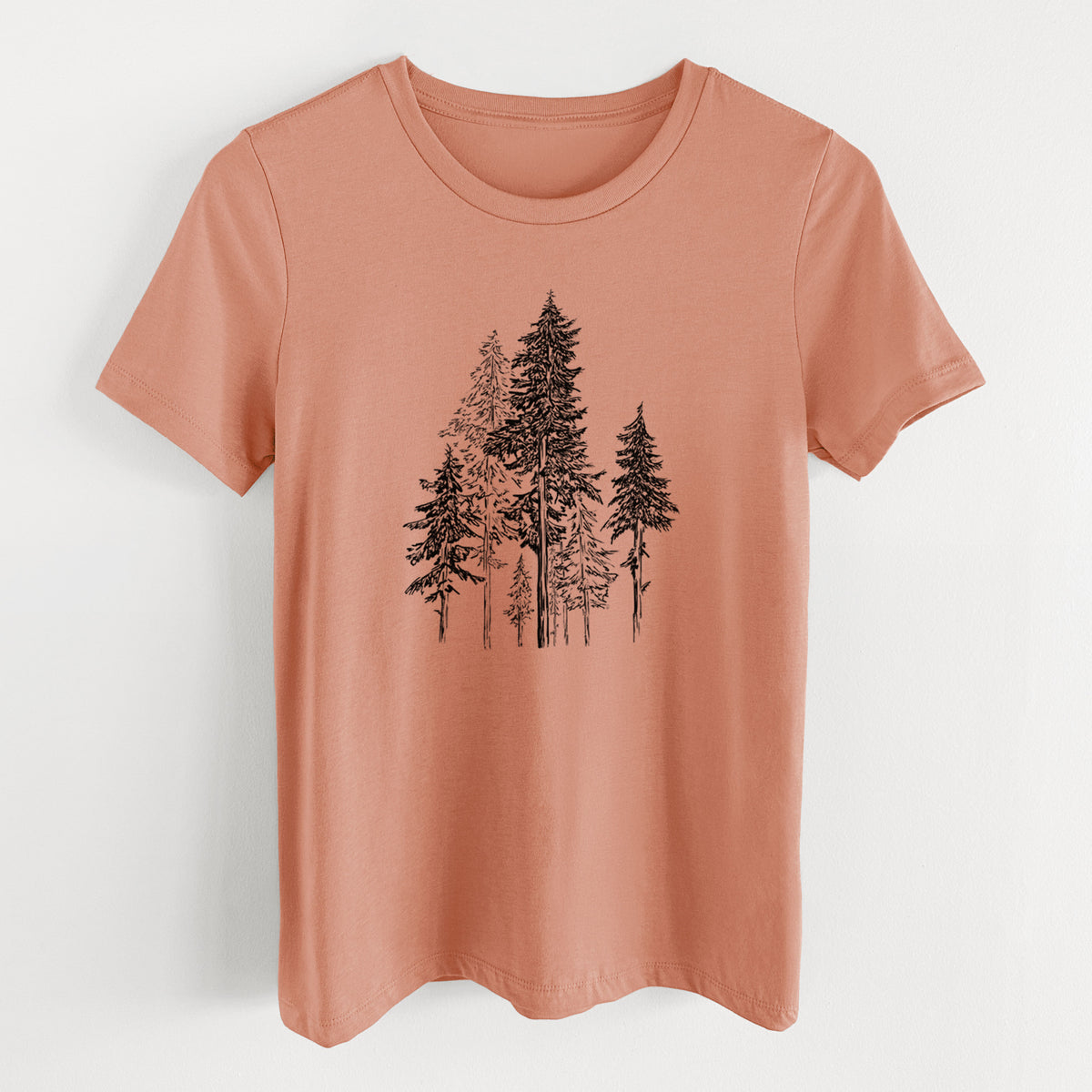 Hemlock Forest - Women&#39;s Lightweight Relaxed Fit 100% Cotton Crewneck