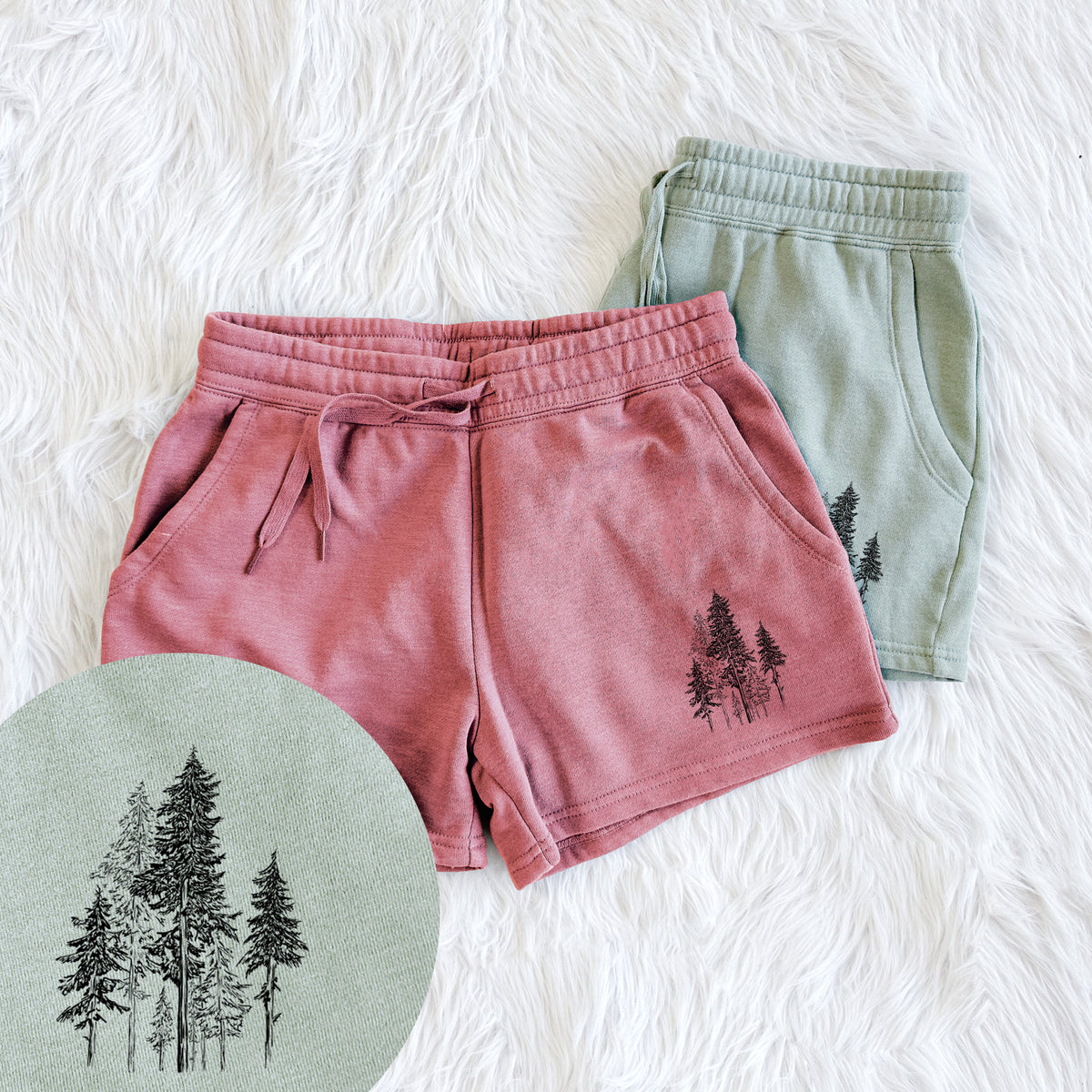 Hemlock Forest - Women&#39;s Cali Wave Shorts