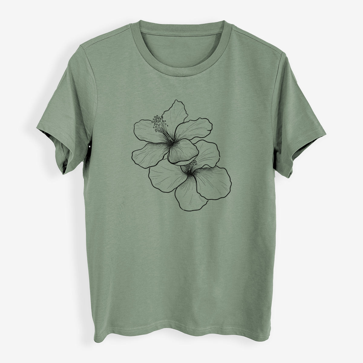 Hibiscus Flowers - Womens Everyday Maple Tee