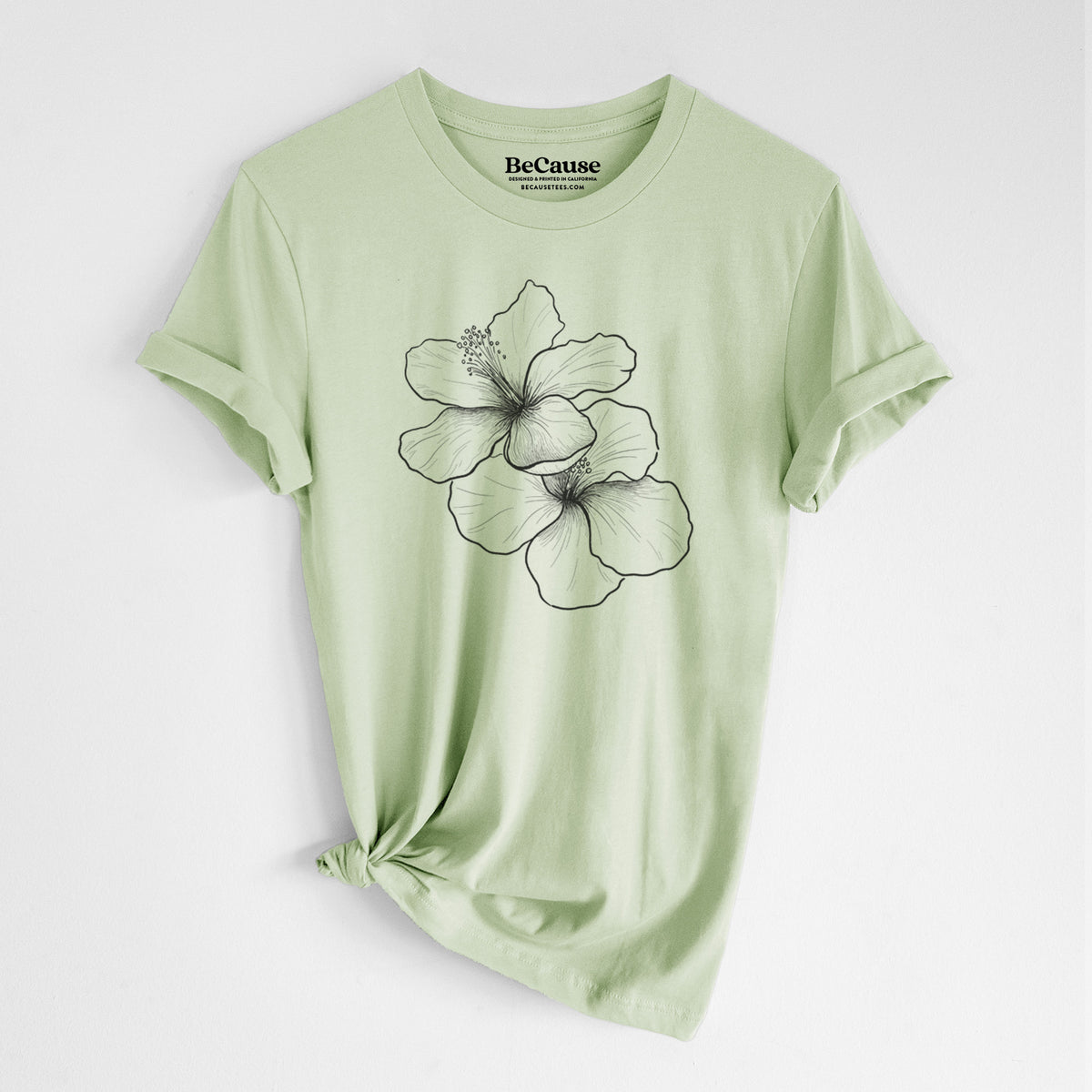 Hibiscus Flowers - Lightweight 100% Cotton Unisex Crewneck