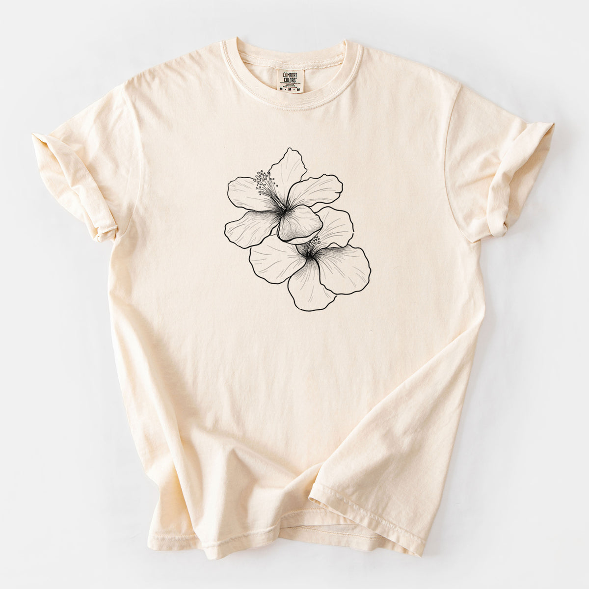 Hibiscus Flowers - Unisex Comfort Colors Garment-Dyed Heavyweight T-shirt