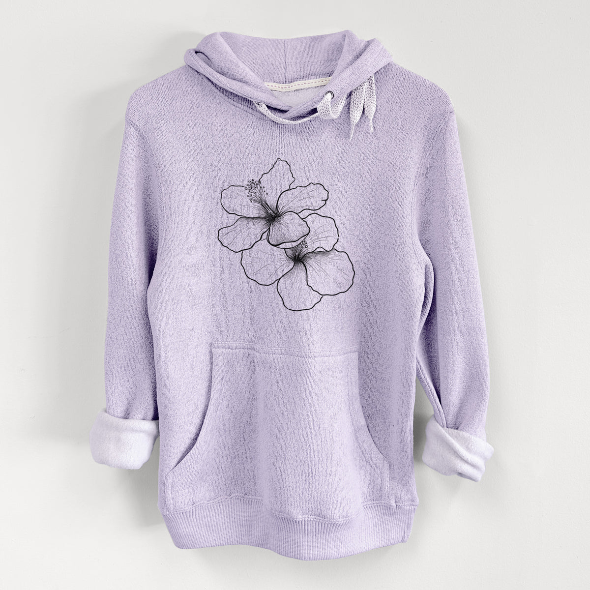 Hibiscus Flowers - Knit Hoodie