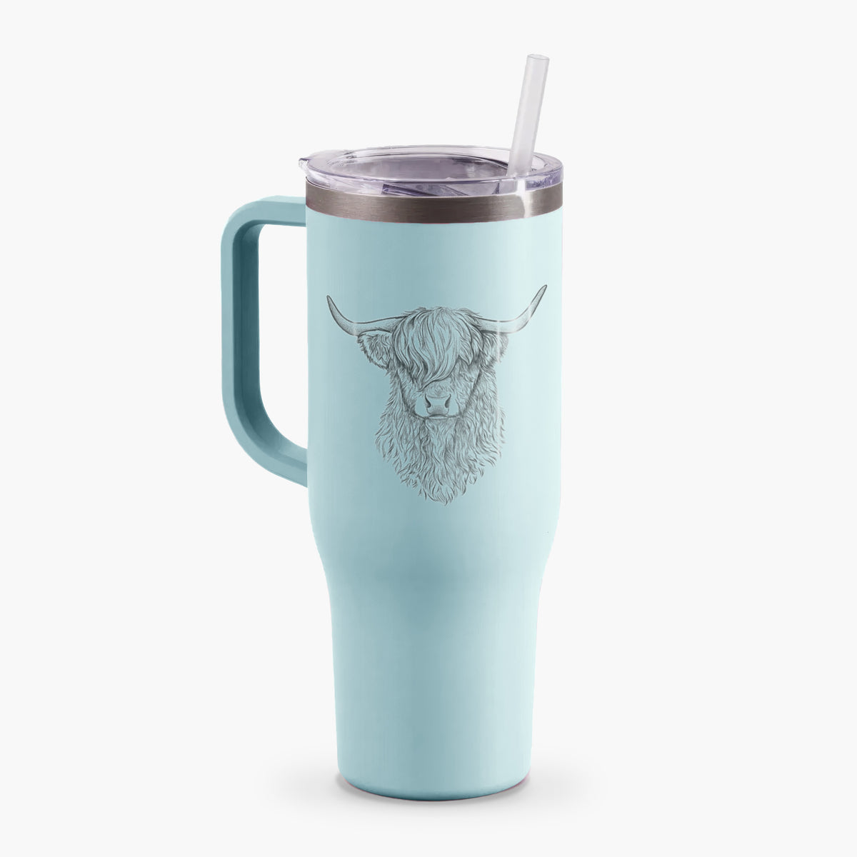 Scottish Highland Cow - Bos taurus taurus - 40oz Tumbler with Handle