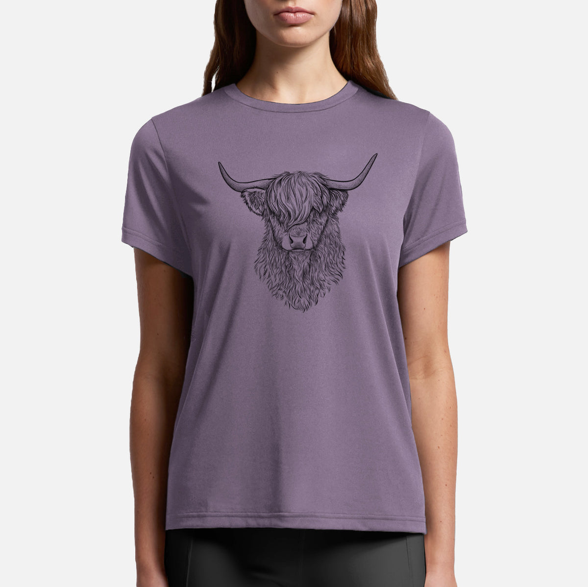 Scottish Highland Cow - Bos taurus taurus - Womens Everyday Maple Tee