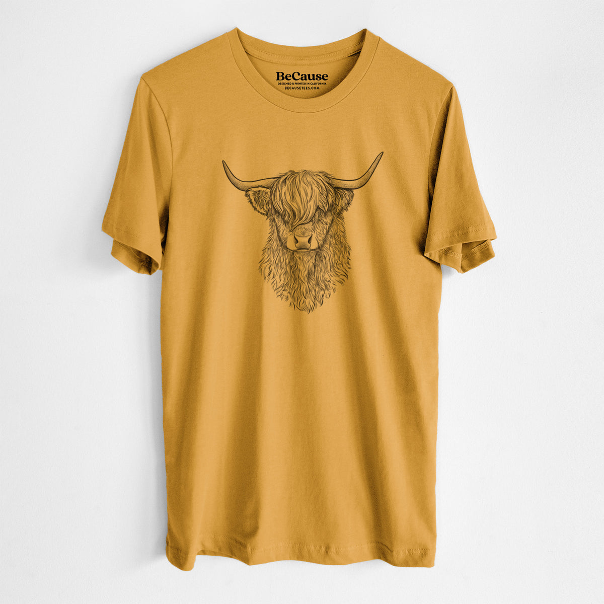 Scottish Highland Cow - Bos taurus taurus - Lightweight 100% Cotton Unisex Crewneck