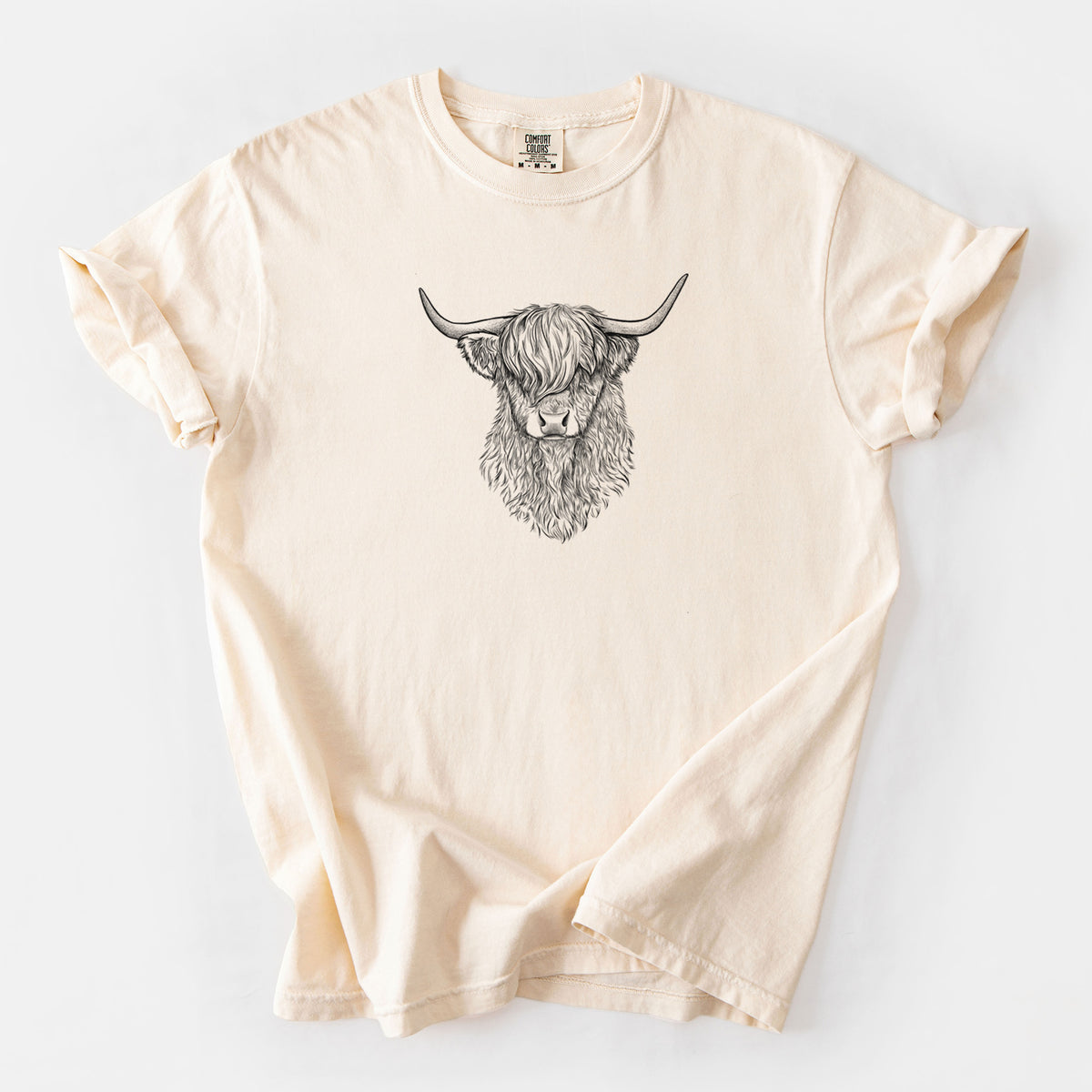 Scottish Highland Cow - Bos taurus taurus - Unisex Comfort Colors Garment-Dyed Heavyweight T-shirt