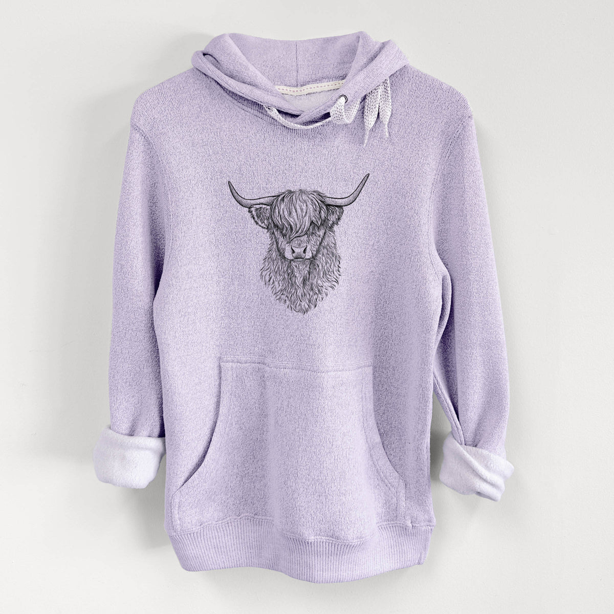 Scottish Highland Cow - Bos taurus taurus - Knit Hoodie