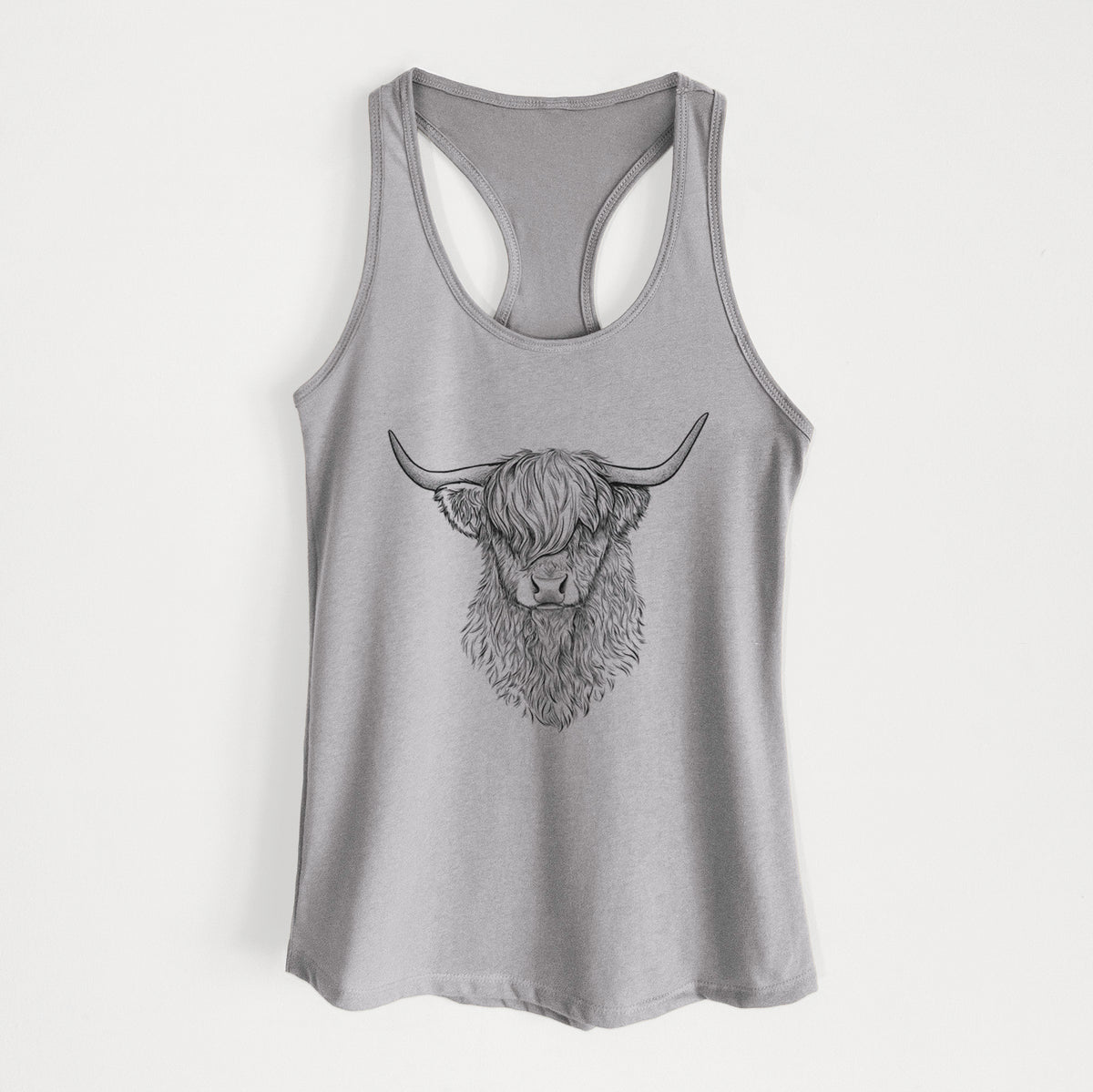 Scottish Highland Cow - Bos taurus taurus - Women&#39;s Racerback Tanktop