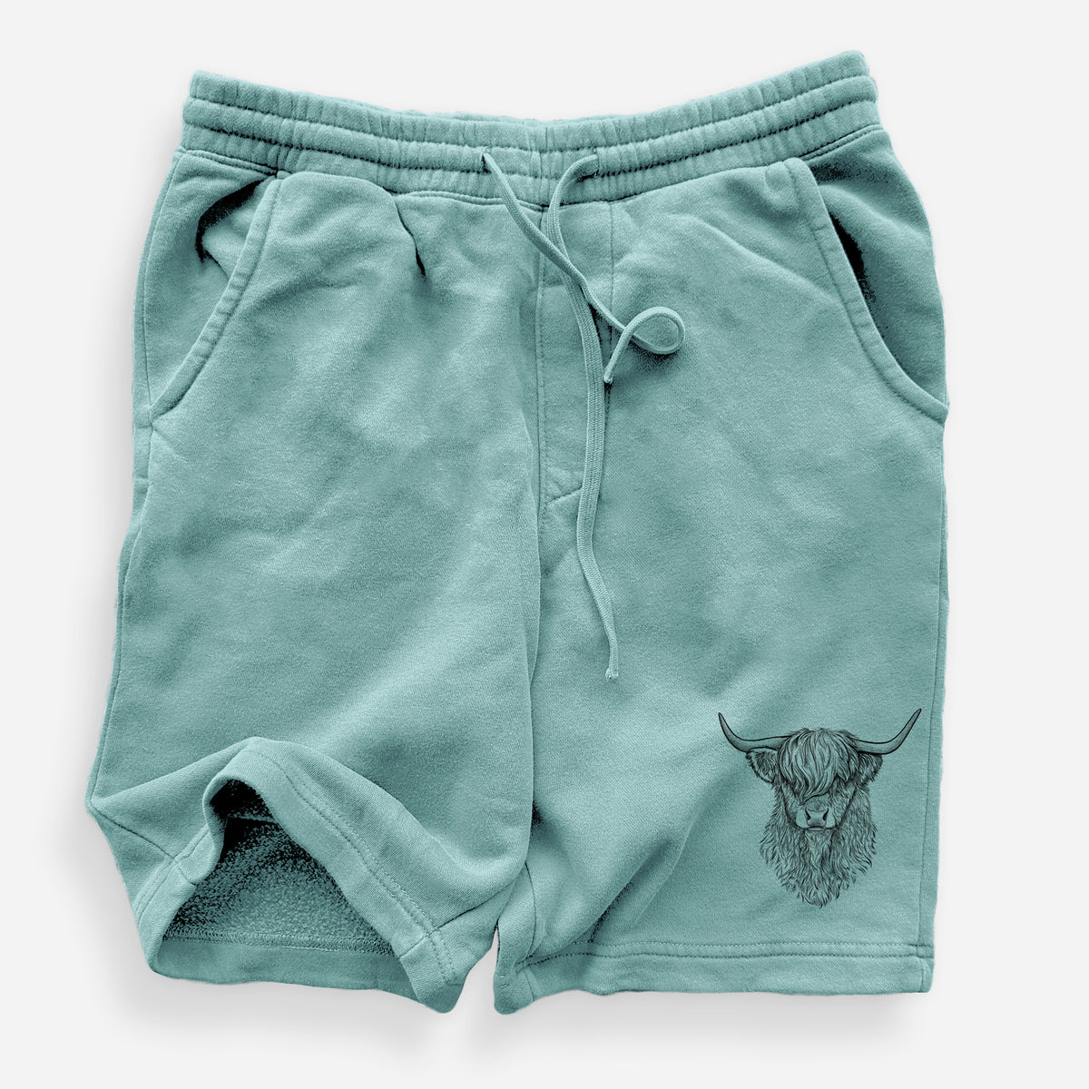 Scottish Highland Cow - Bos taurus taurus - Unisex Pigment Dyed Shorts