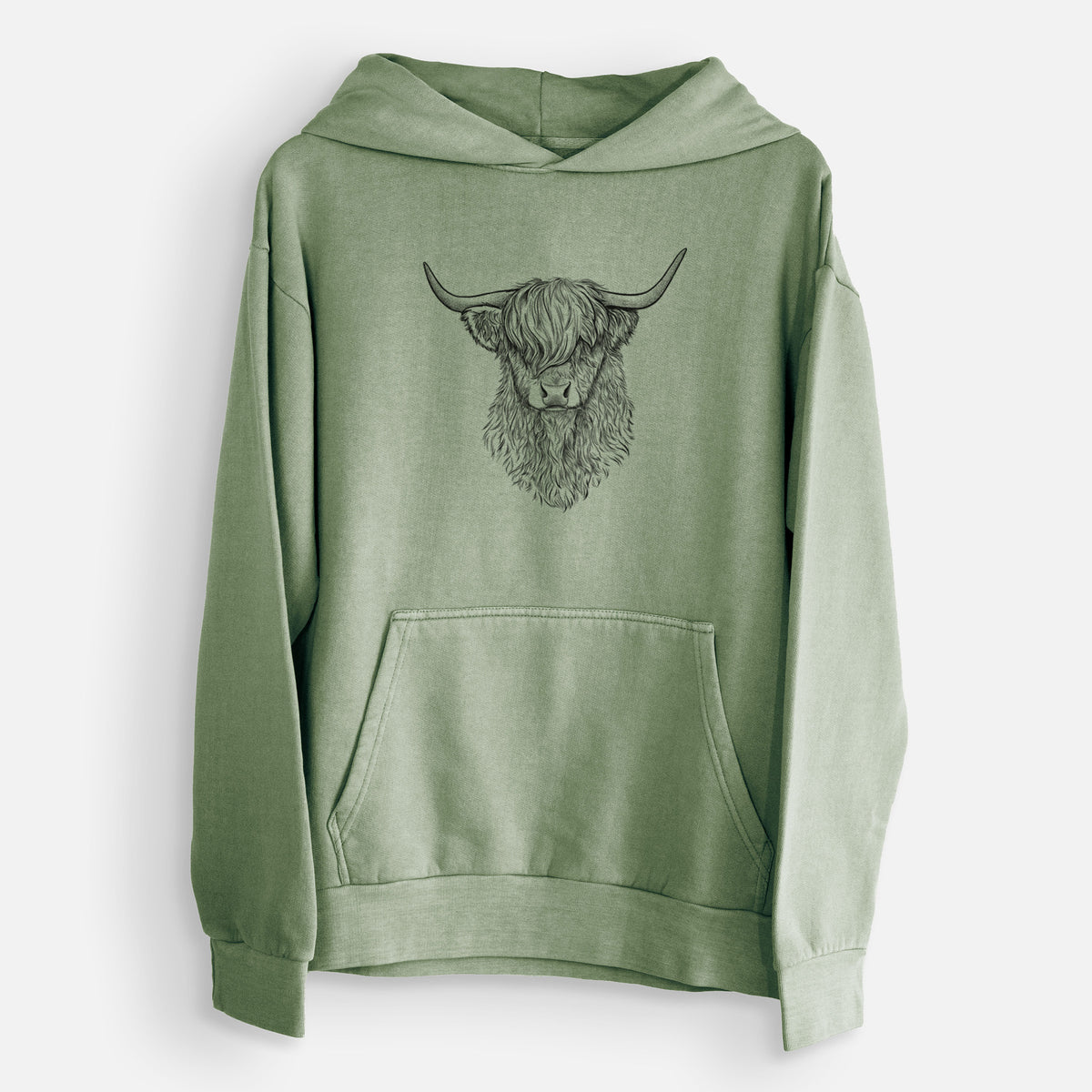 Scottish Highland Cow - Bos taurus taurus  - Urban Heavyweight Hoodie