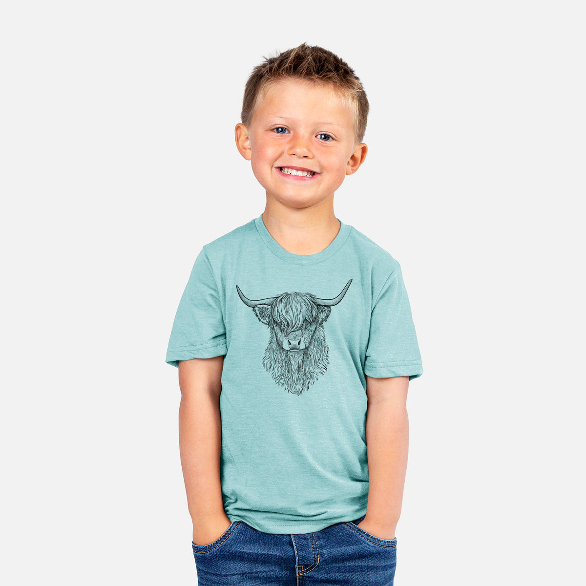 Scottish Highland Cow - Bos taurus taurus - Toddler/Youth Shirt