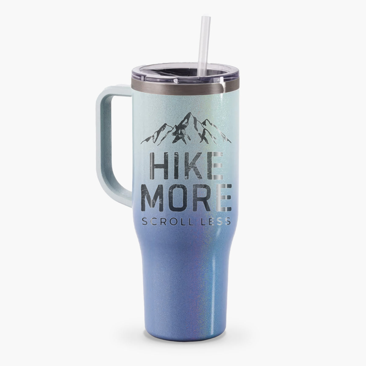 Hike More - Scroll Less - 40oz Tumbler with Handle