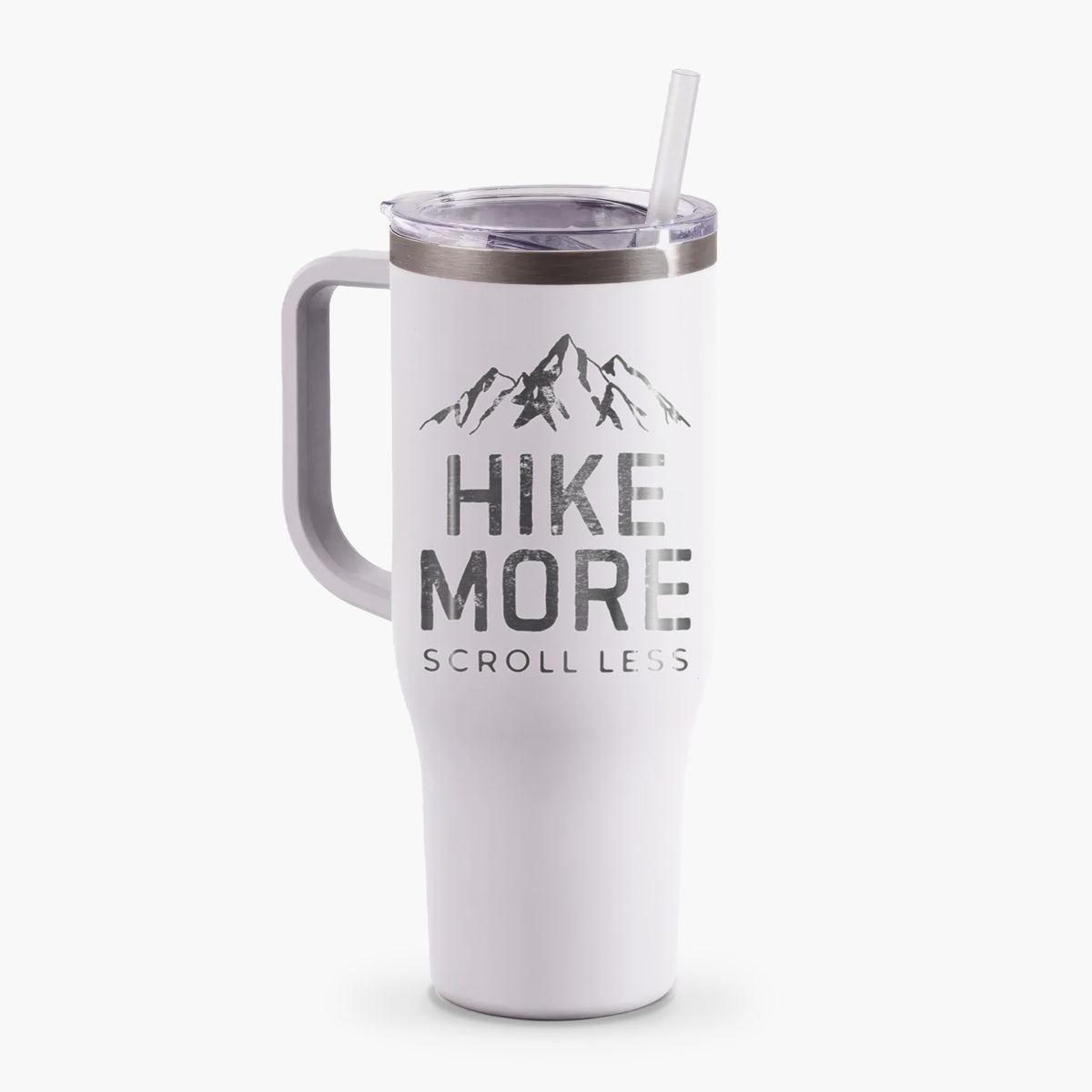 Hike More - Scroll Less - 40oz Tumbler with Handle