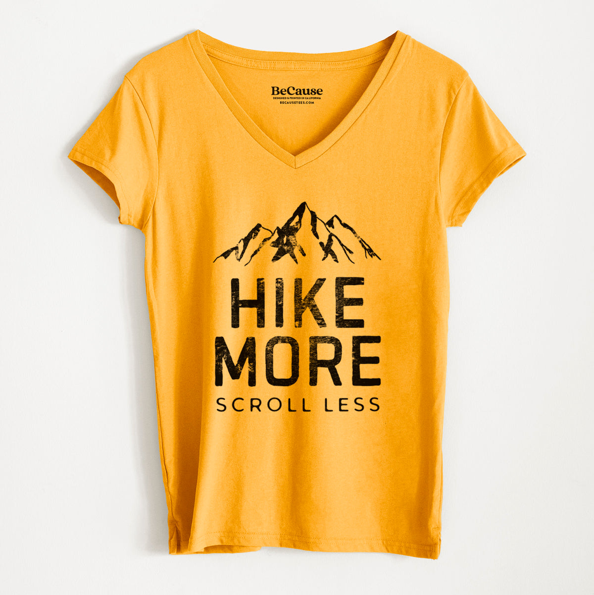 Hike More - Scroll Less - Women&#39;s 100% Recycled V-neck