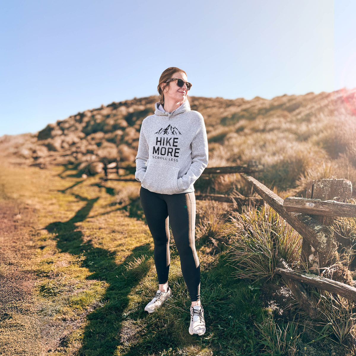 Hike More - Scroll Less - Knit Hoodie