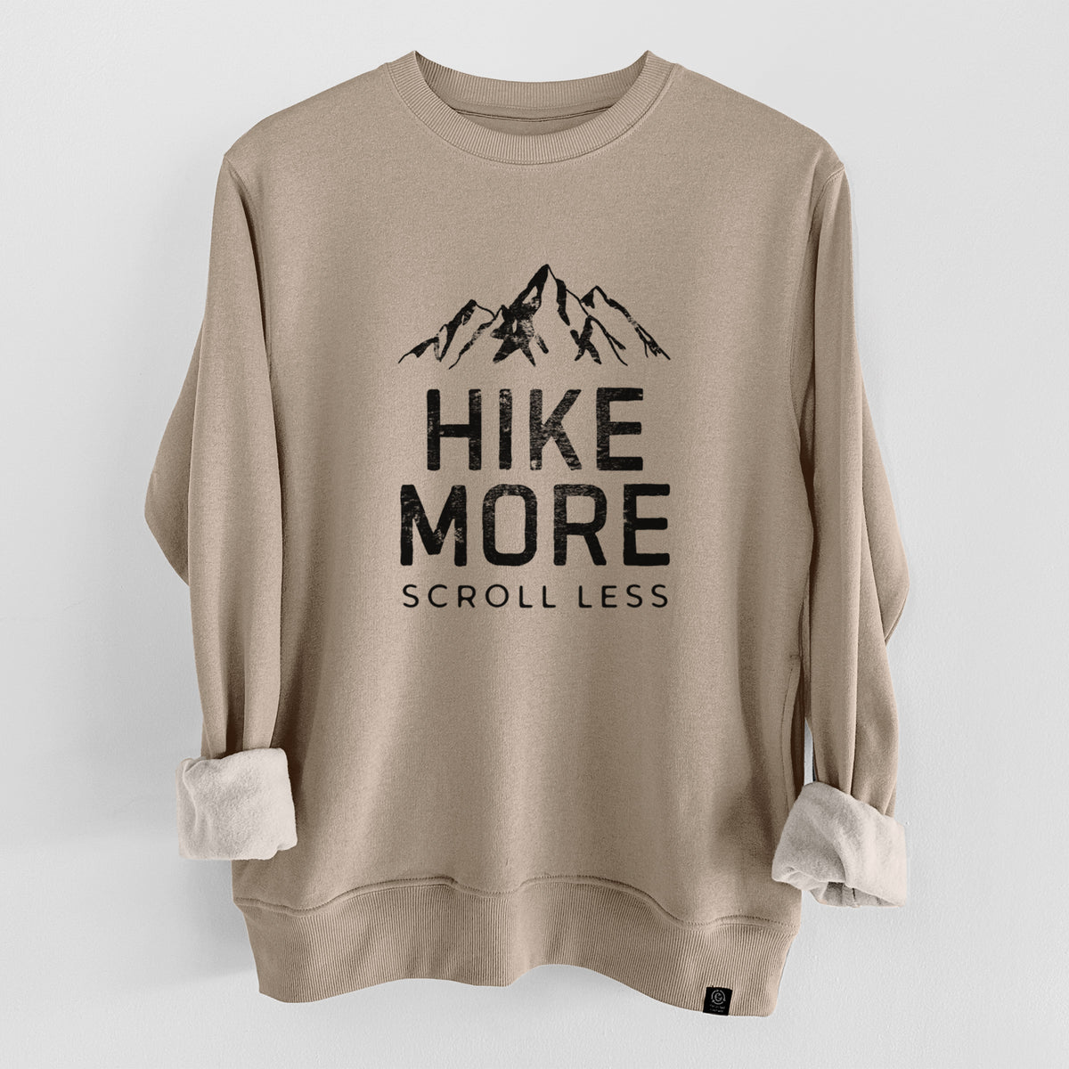 Hike More - Scroll Less  - Unisex Reclaimed Crewneck Sweatshirt