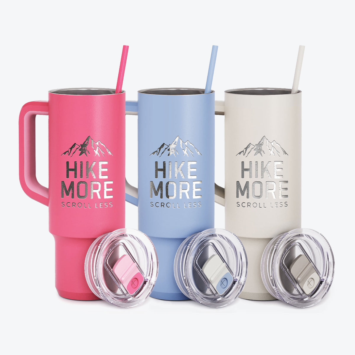 Hike More - Scroll Less - 40oz Skinny Recharge Tumbler