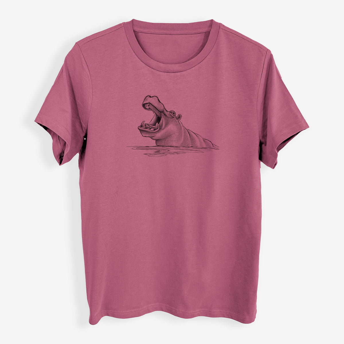 Hippo - Hippopotamus amphibius - Womens Everyday Maple Tee