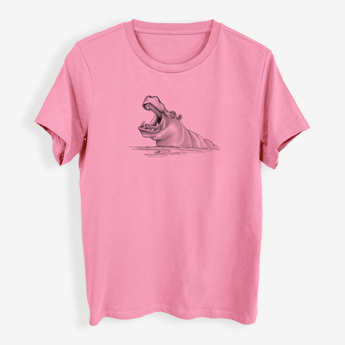 Hippo - Hippopotamus amphibius - Womens Everyday Maple Tee