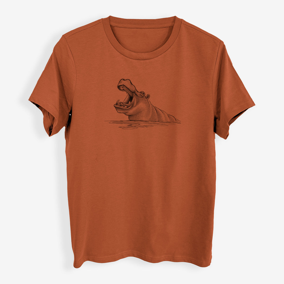 Hippo - Hippopotamus amphibius - Womens Everyday Maple Tee