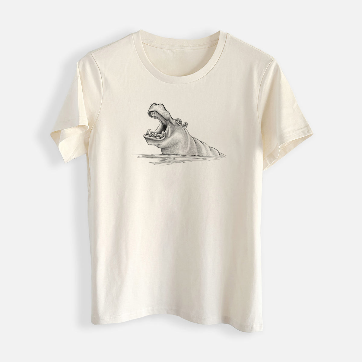 Hippo - Hippopotamus amphibius - Womens Everyday Maple Tee