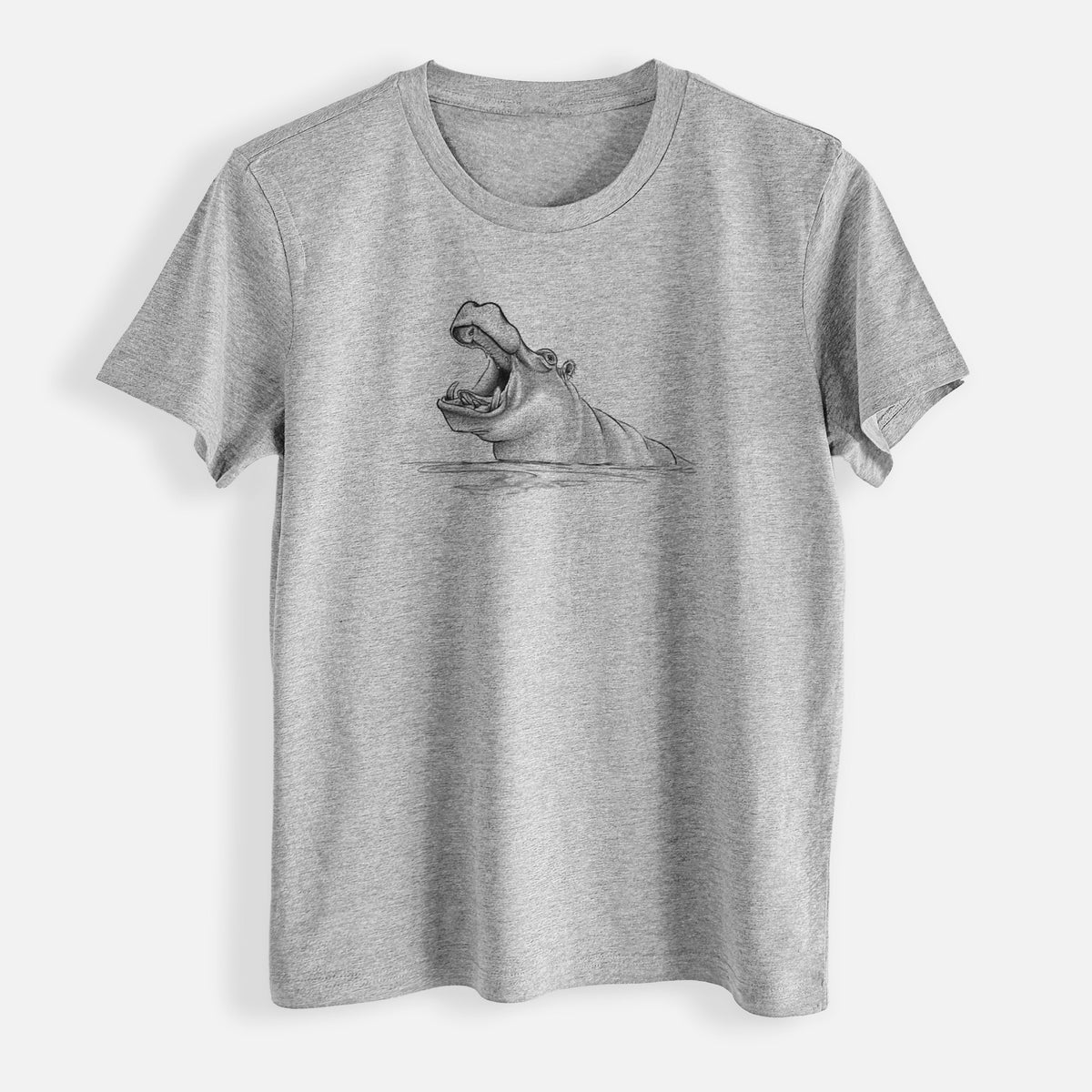 Hippo - Hippopotamus amphibius - Womens Everyday Maple Tee